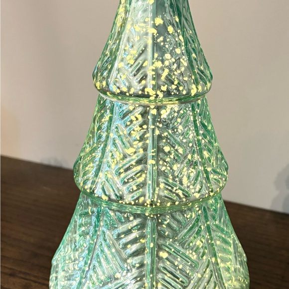 Aqua Mercury Glass LED Light up Holiday Tree - Picture 3 of 7